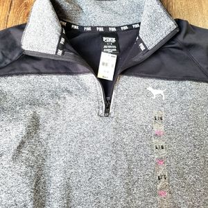 NWT PINK Victoria Secret Quarter Zip